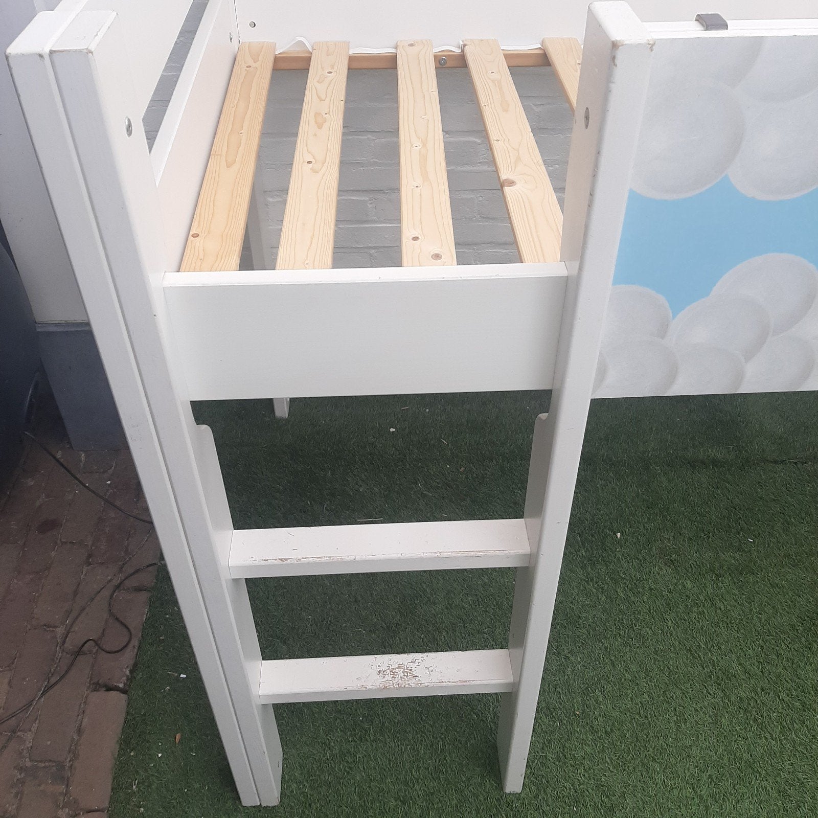 Lifetme Halfhoogslaper met speelhuisje - Ideaal voor kinderk, Ophalen of Verzenden, Gebruikt, Eenpersoons, Hoogslaper