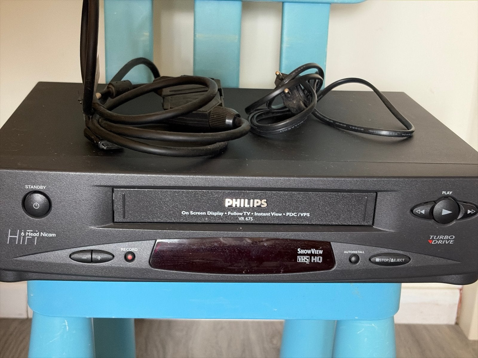 Philips VR675/16 VHS-speler - Goede staat, Ophalen of Verzenden, Gebruikt, VHS-speler of -recorder