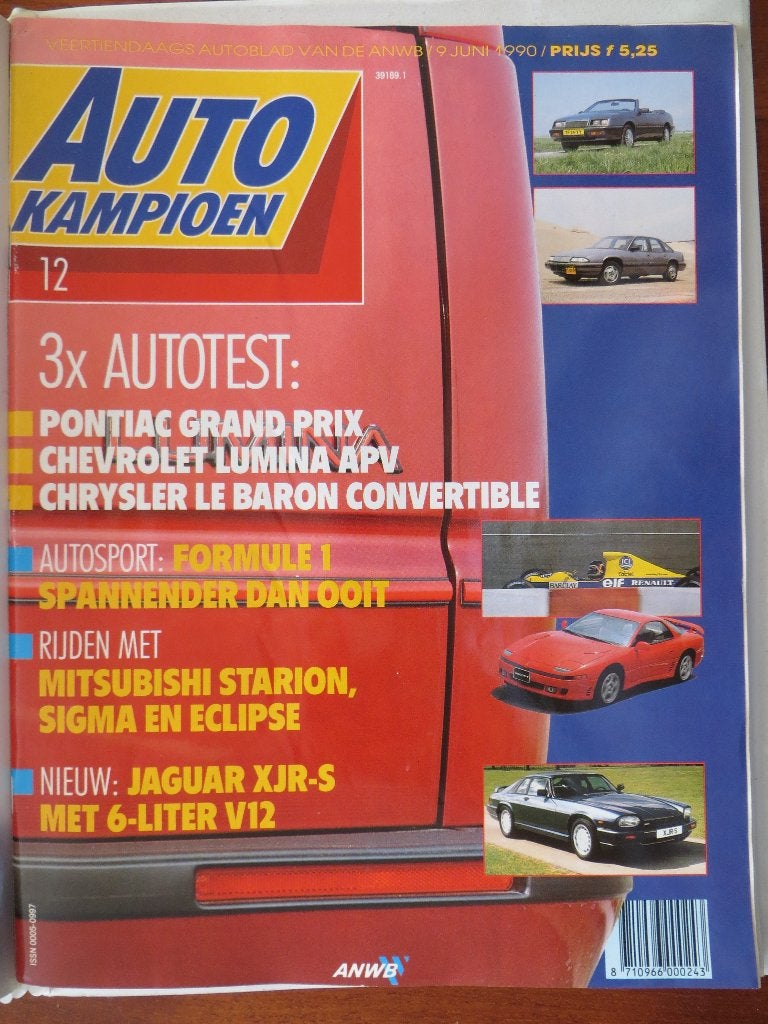 Autokampioen 12 1990 Jaguar XJR-S V12, Starion Sigma Eclipse, Ophalen of Verzenden, Nieuw, Ford