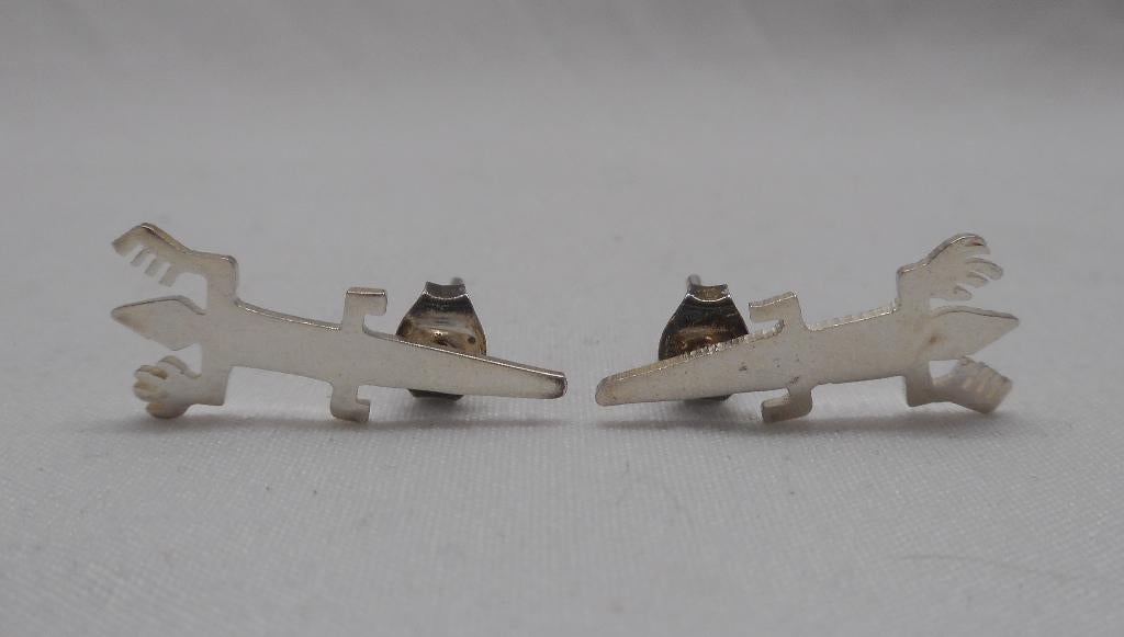 Zilveren aparte oorbellen nr.1047, Hangers, Verzenden, Zo goed als nieuw, Zilver