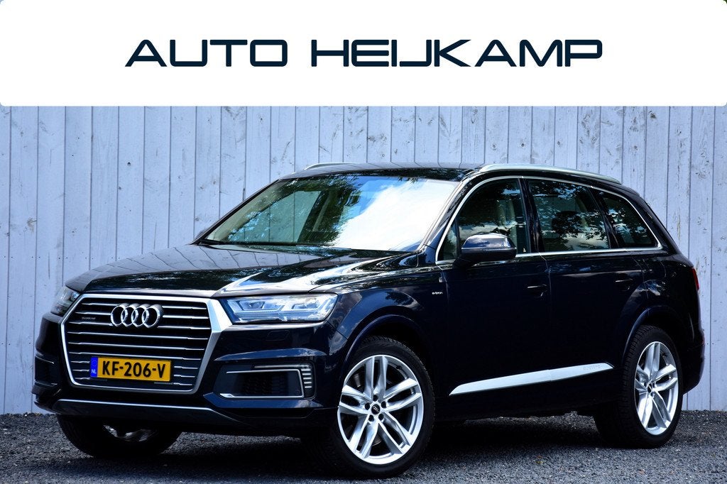 Audi Q7 3.0 TDI e-tron Quattro Premium | Trekhaak | Leer | N, Auto's, Audi, Gebruikt, Blauw, Bedrijf, 17 kWh