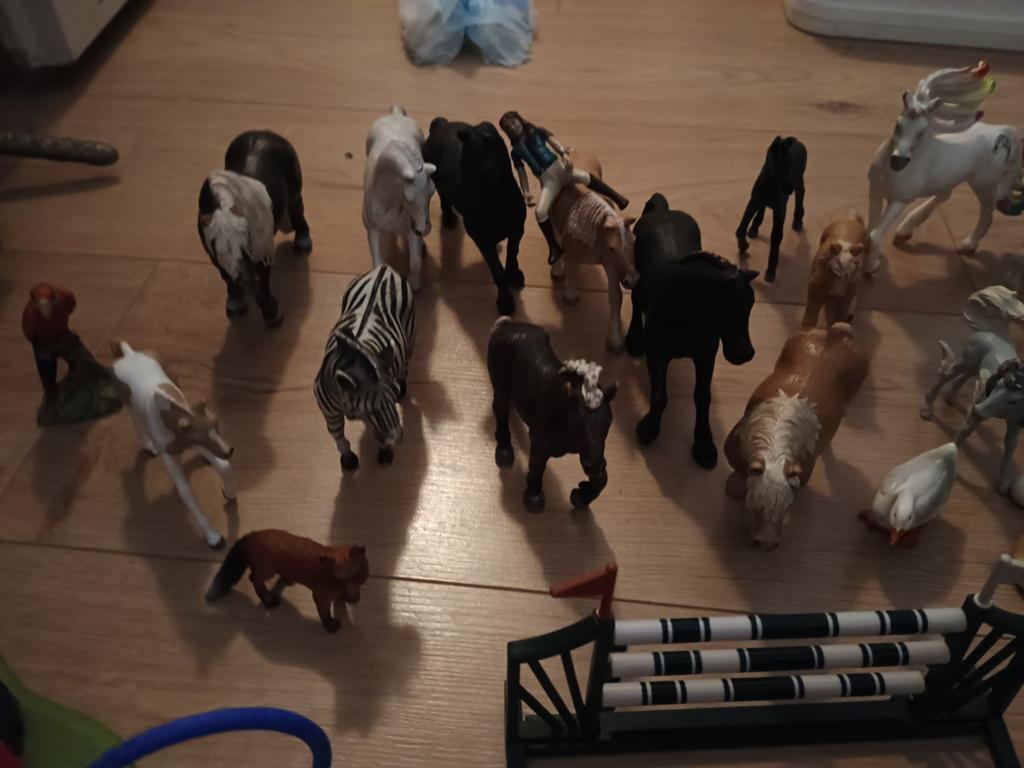 Grote collectie Schleich dieren en accessoires, Ophalen of Verzenden
