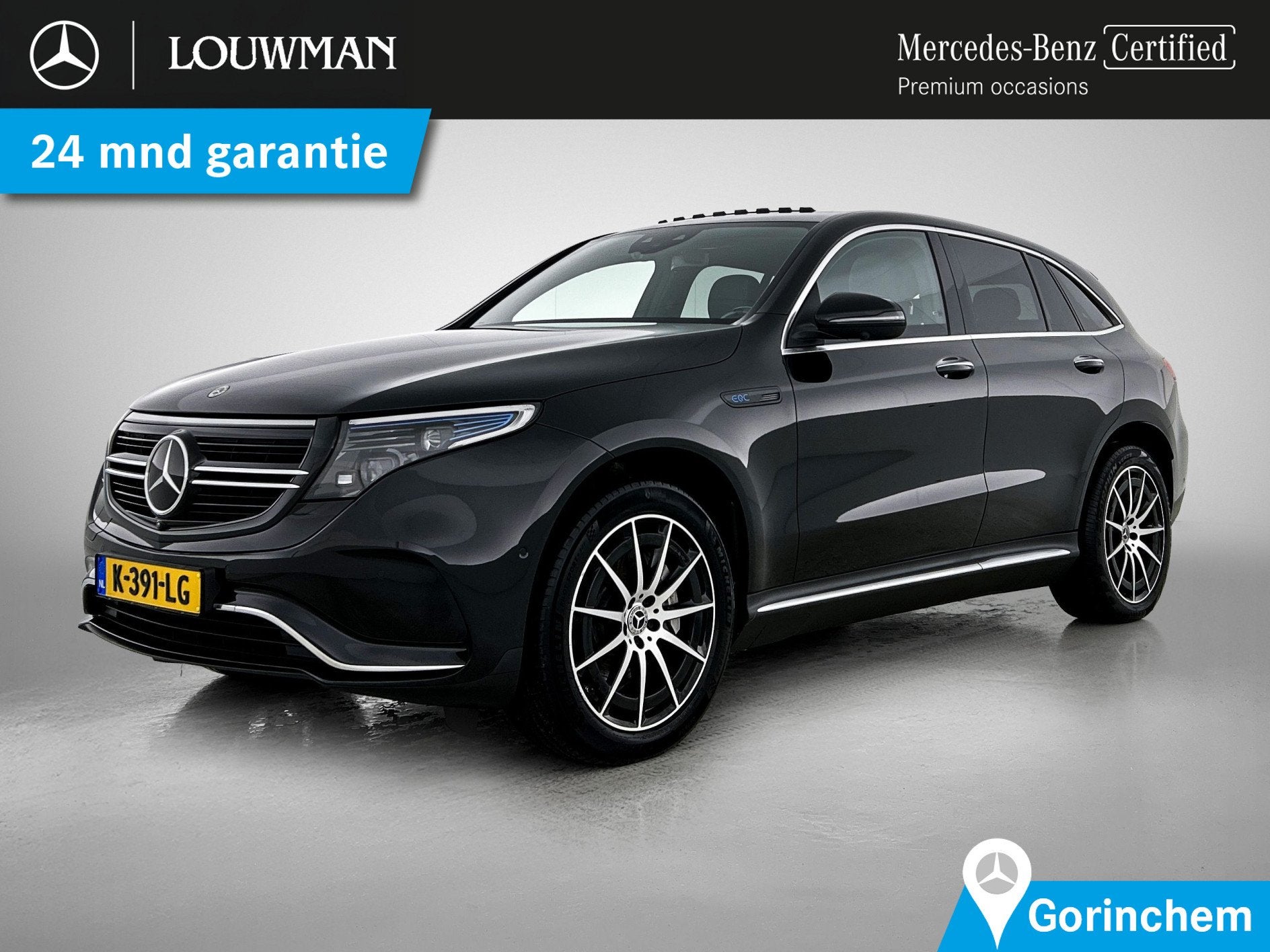 Mercedes-Benz EQC 400 4MATIC Business Solution AMG 80 kWh AM, Automaat, Zwart, Zwart, Origineel Nederlands