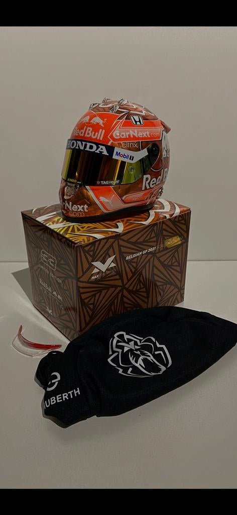 Helm verstappen Spa 2021 1:2, Ophalen of Verzenden, Nieuw, Formule 1