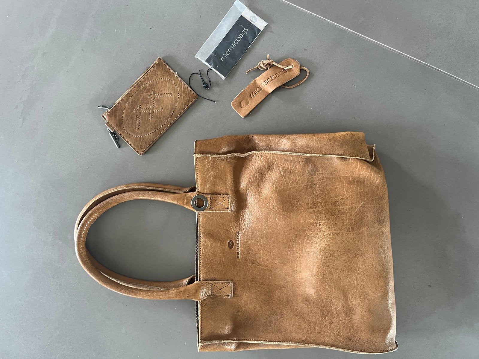 Micmacbags Leren Shopper/Handtas - Zo goed als nieuw, Ophalen of Verzenden, Zo goed als nieuw, Bruin, Shopper