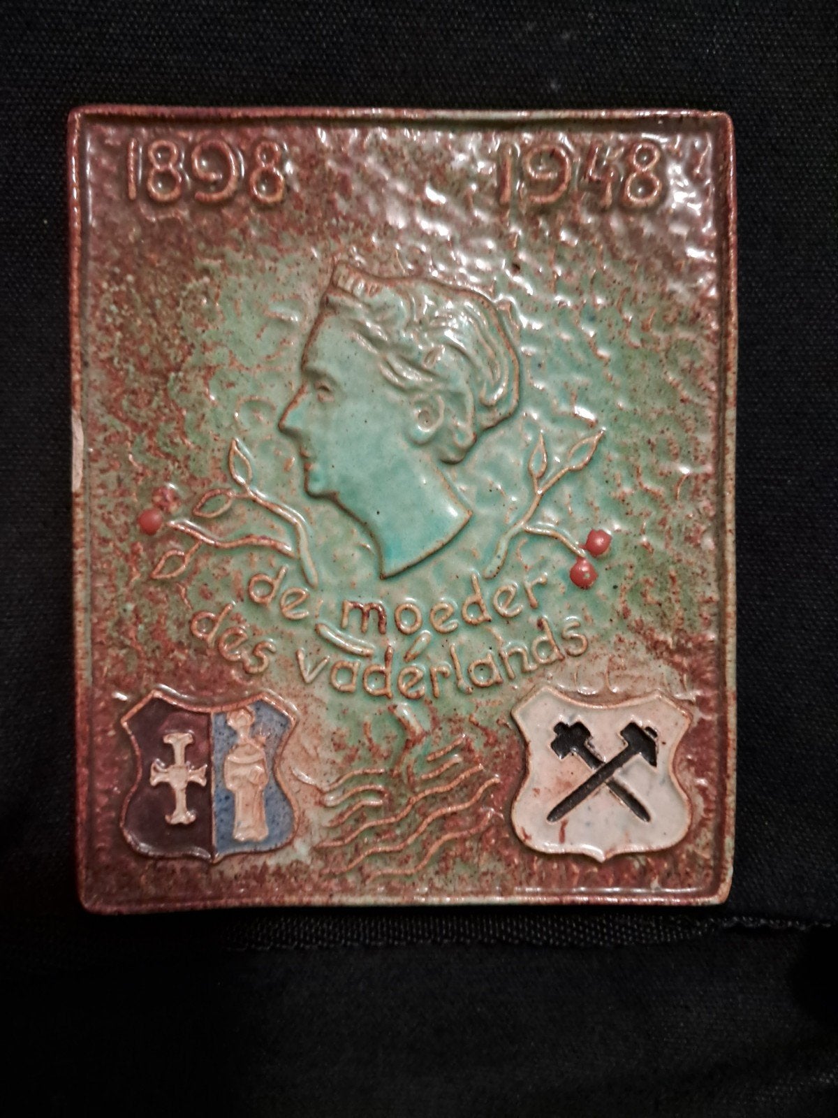Koningin Wilhelmina Tegel 1898-1948 llDe Moeder des Vaderlan, Ophalen of Verzenden