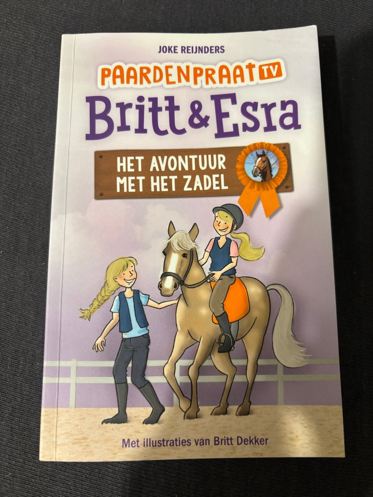 Paardenpraat TV Britt & Esra - Het avontuur met het zadel, Ophalen of Verzenden, Zo goed als nieuw, Fictie algemeen