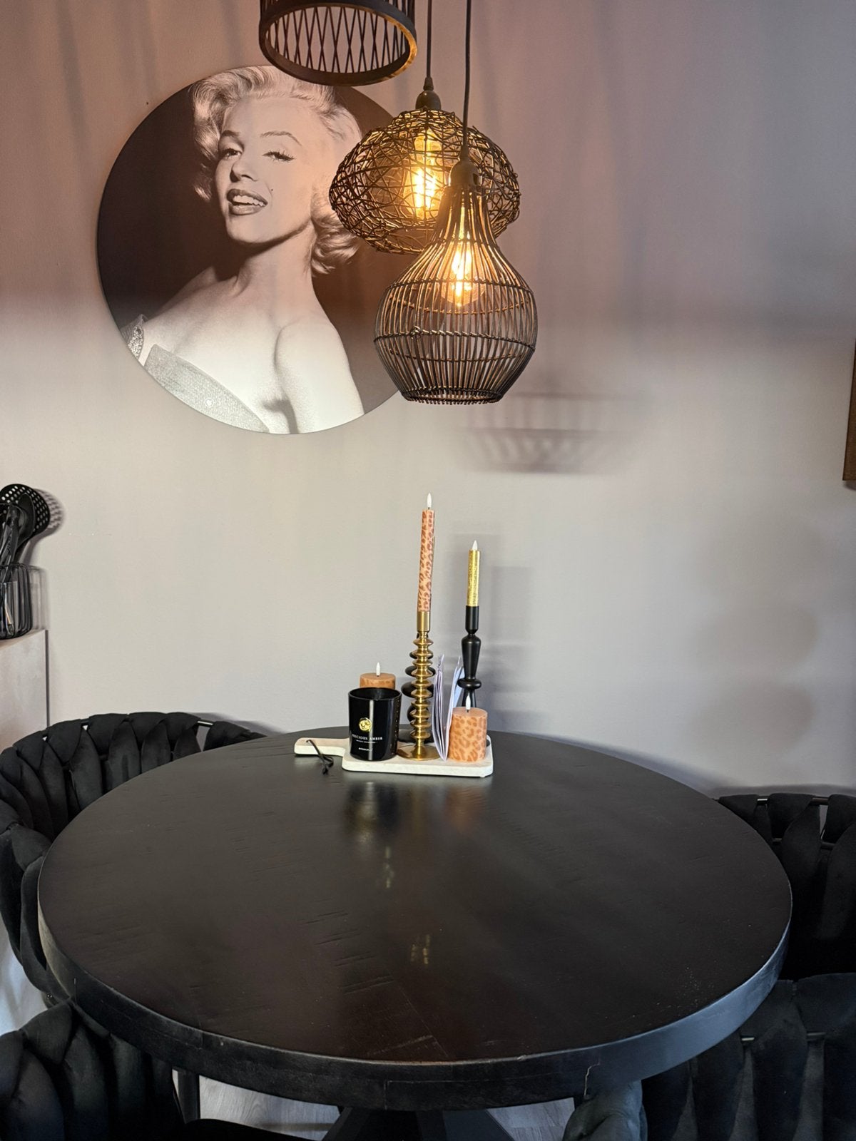 Ronde eetkamertafel, Huis en Inrichting, Tafels | Eettafels, Ophalen, Zo goed als nieuw, Rond, 100 tot 150 cm