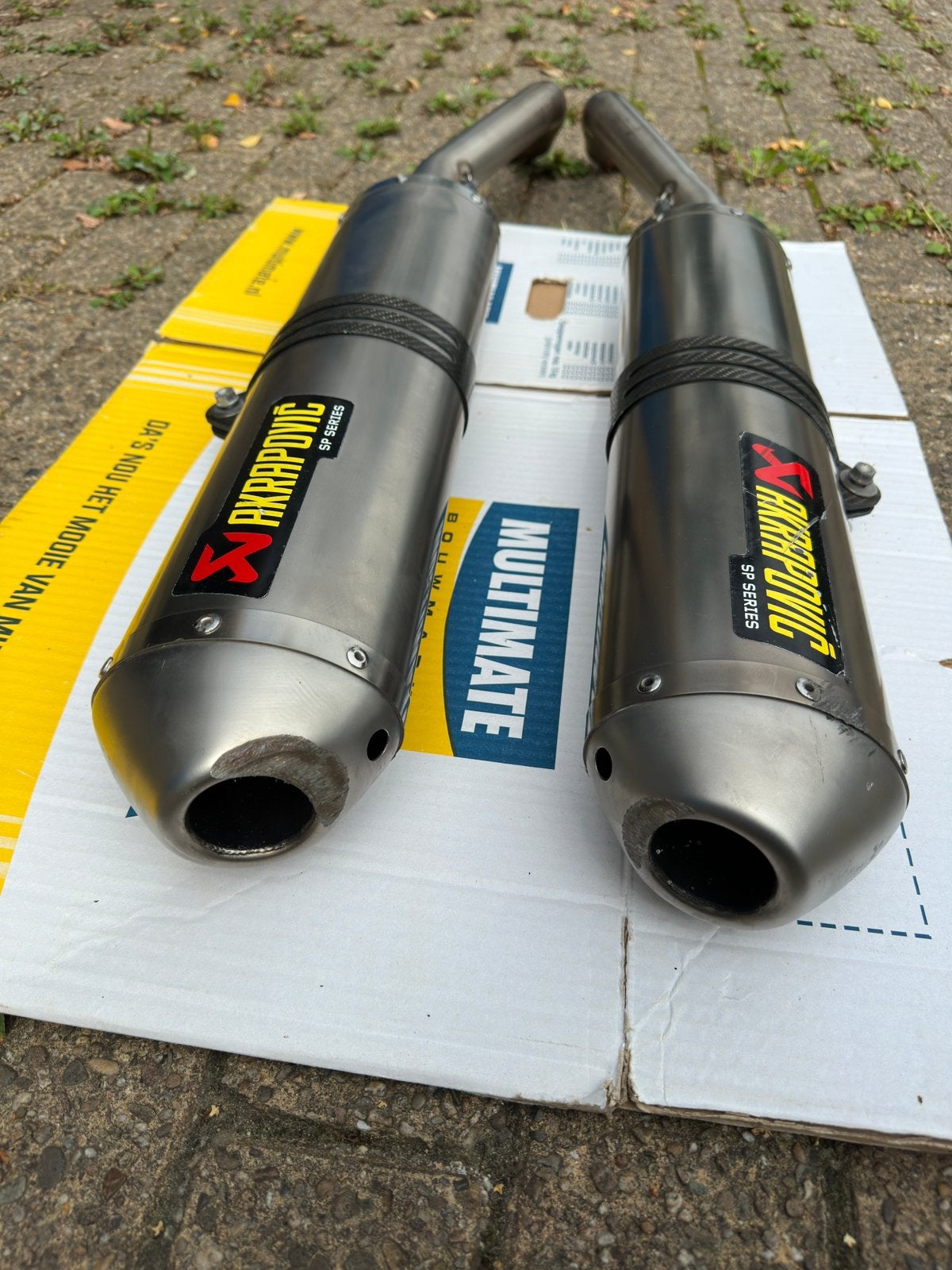 XT660 Akrapovic SP series uitlaten, Ophalen, Gebruikt