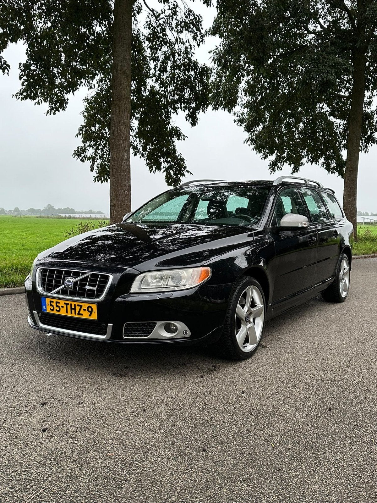 Volvo V70 2.4 D 120KW R-Design Xenon AUT 2008 Zwart, Auto's, 1800 kg, Diesel, Particulier, Xenon verlichting