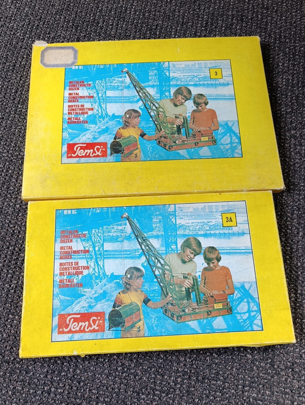 Vintage Temsi Metalen Constructie Dozen 3 & 3A, Ophalen of Verzenden, Gebruikt, Overige merken