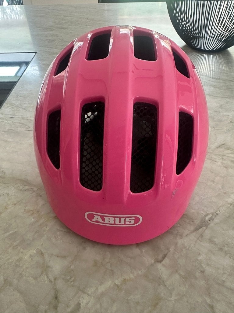 Fietshelm kind Abus smiley 3.0 roze, Gebruikt, Meisje, ABUS, Ophalen