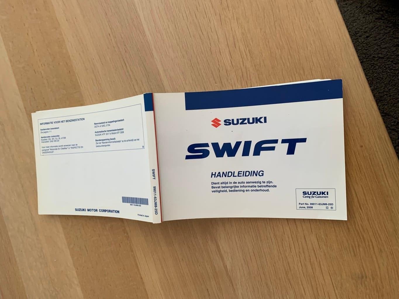 Origineel Instructieboekje suzuki Swift vanaf 2008, Auto diversen, Handleidingen en Instructieboekjes, Ophalen