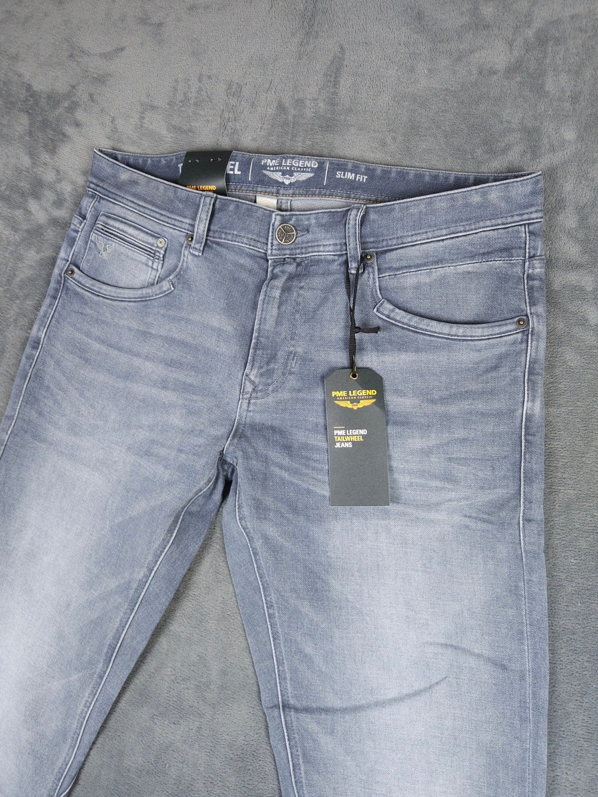 Pme Legend Broek Tailwheel W36 L34 Grijs Slim Fit Jeans Pall, W36 - W38 (confectie 52/54), ., Nieuw, Ophalen of Verzenden