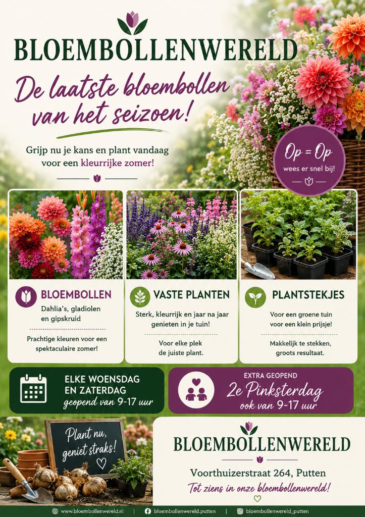 bloembollen planten, Ophalen, Vaste plant, Overige soorten, Volle zon