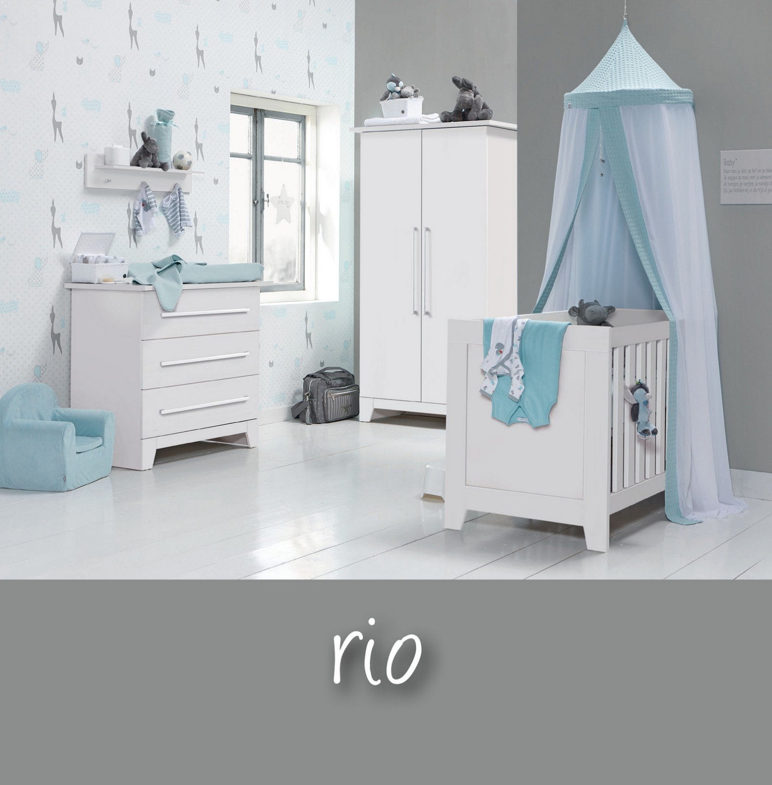 Interbaby Rio complete babykamer - nieuw staat!, Ophalen, Zo goed als nieuw, Jongetje of Meisje