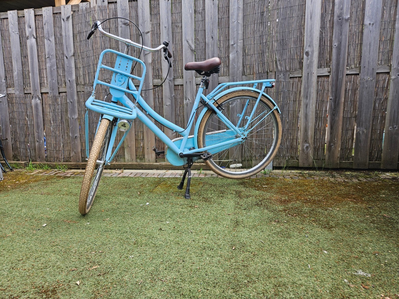 Crown transportfiets lichtblauw – goede staat, Ophalen, Gebruikt