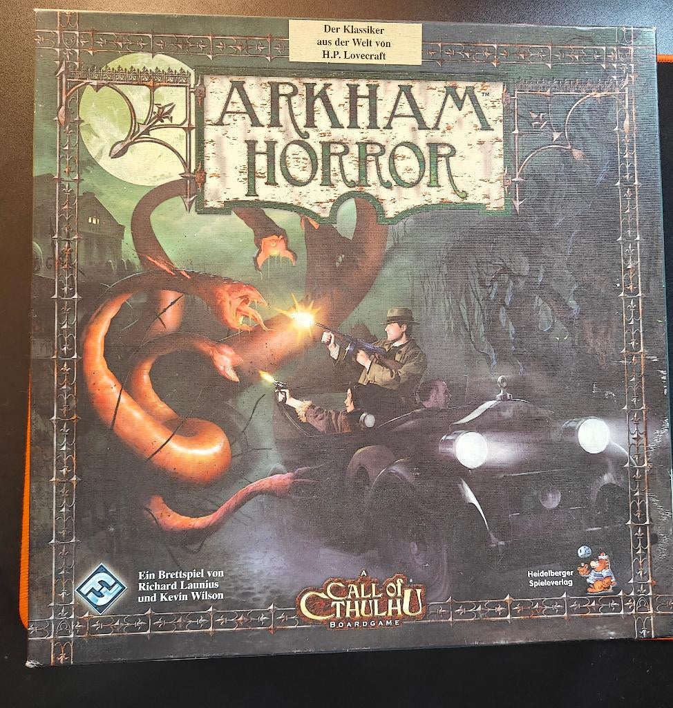 Arkham Horror 2nd Edition + 3 uitbreidingen (Duits), Vijf spelers of meer, Verzenden, Zo goed als nieuw, Fantasy Flight Games