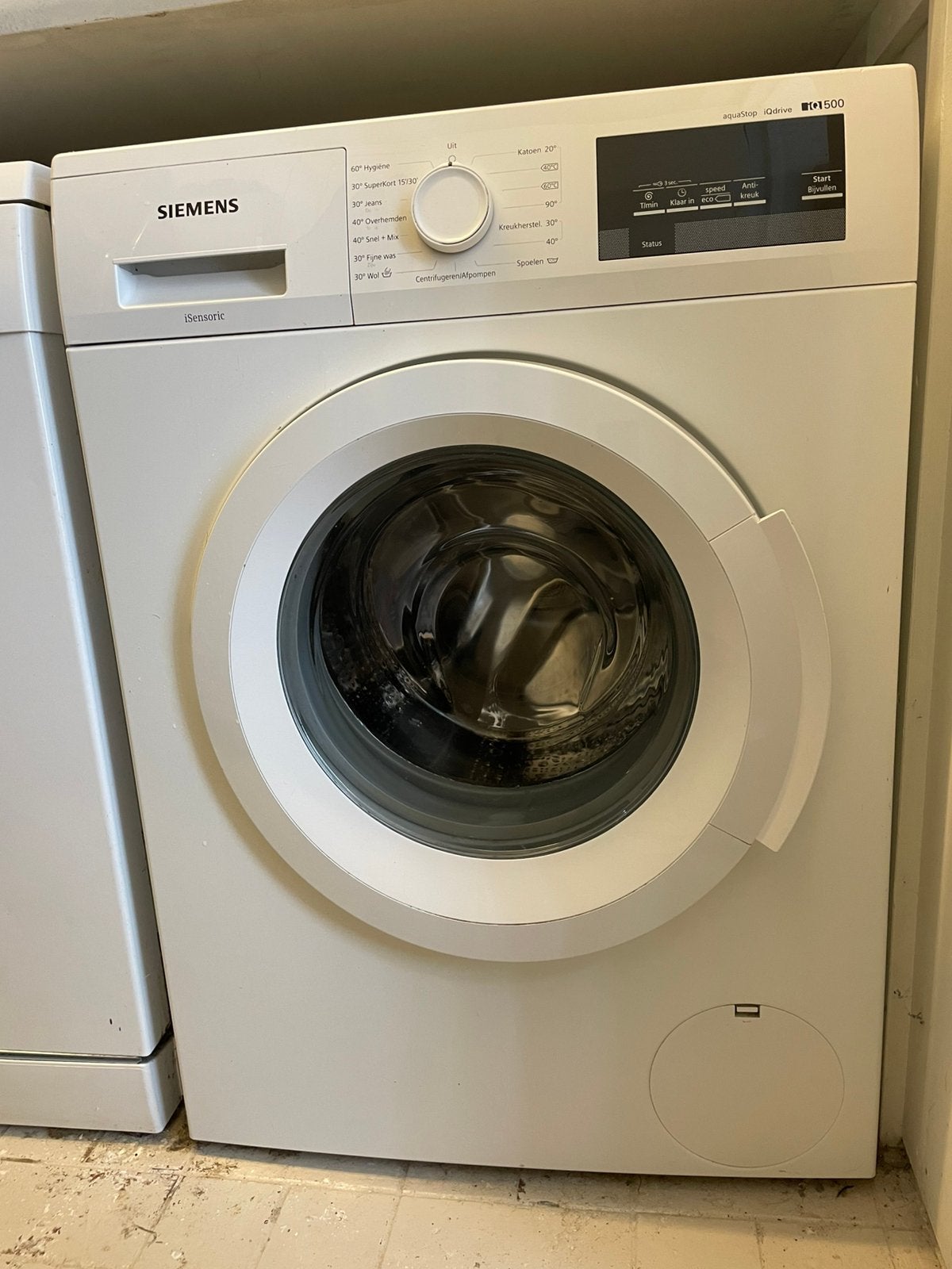 Siems wasmachine., Ophalen, Zo goed als nieuw, 1200 tot 1600 toeren, 85 tot 90 cm