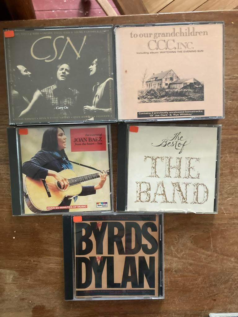 Diverse CD Collectie: CSN, Joan Baez, The Band, Byrds Dylan, Cd's en Dvd's, Cd's | Pop, Gebruikt, Ophalen of Verzenden