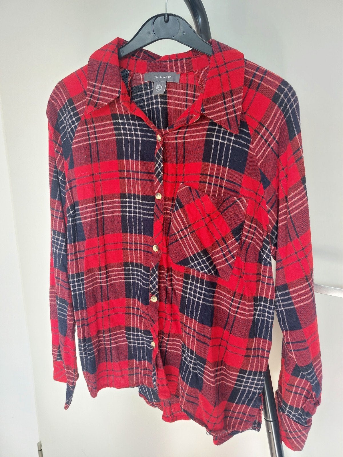 Geruite houthakkers blouse maat 42, Primark, Maat 42/44 (L), Ophalen of Verzenden, Zo goed als nieuw