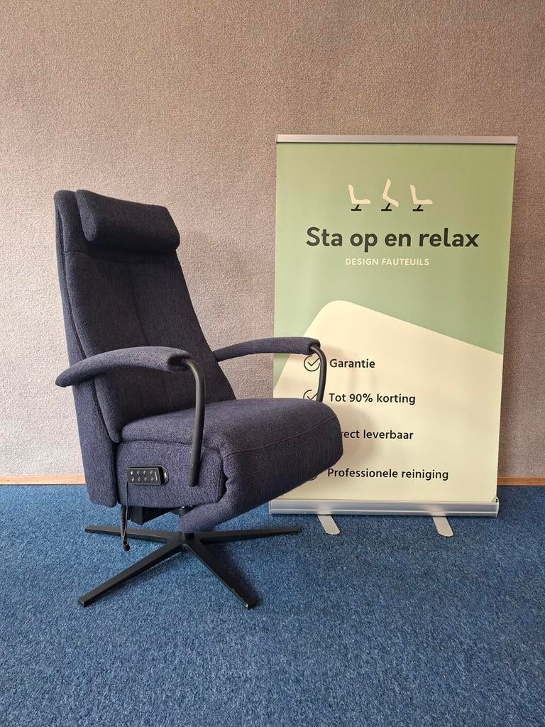 Sta op relax fauteuil Prominent C102 ZGAN extra luxe op accu, Huis en Inrichting, Fauteuils, Zo goed als nieuw, 50 tot 75 cm, Minder dan 75 cm