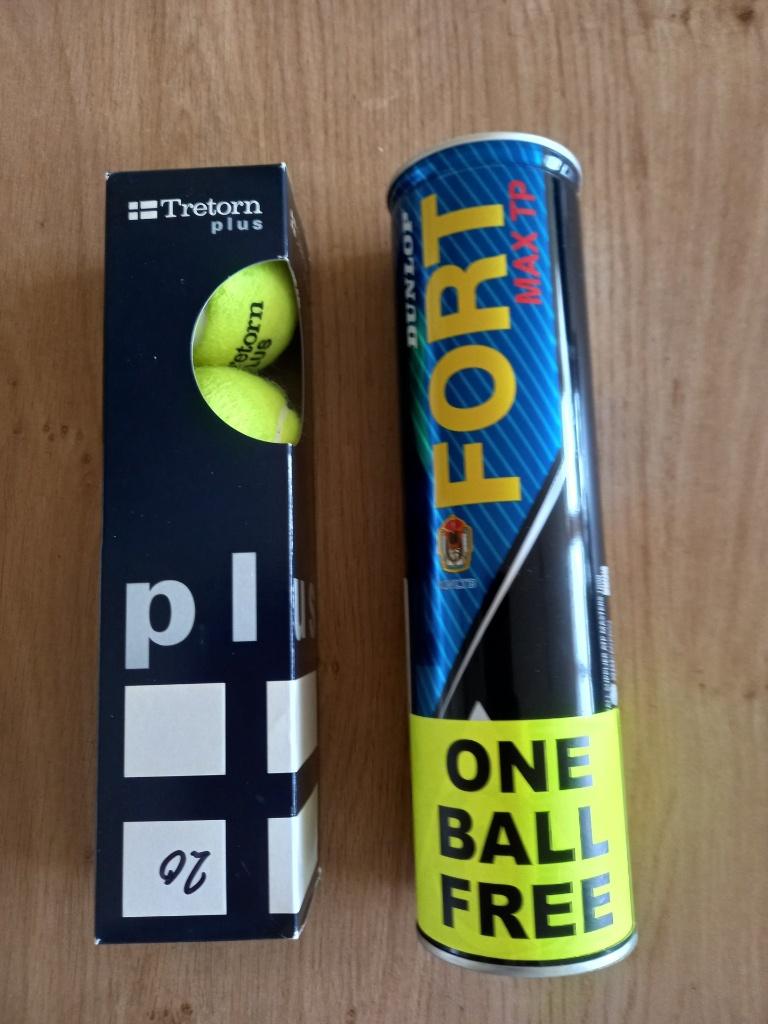 Tennisballen Tretorn Plus en- of Dunlop Fort Max TP, Overige merken, Ballen, L00, Nieuw