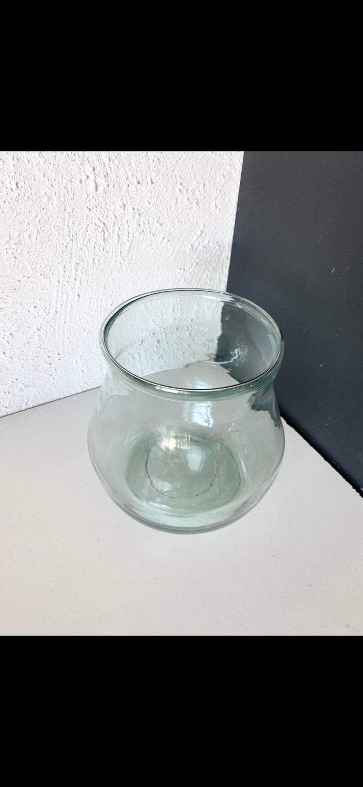 grote BOLLE GLAZEN VAAS, Ophalen, Gebruikt, Overige kleuren, Glas