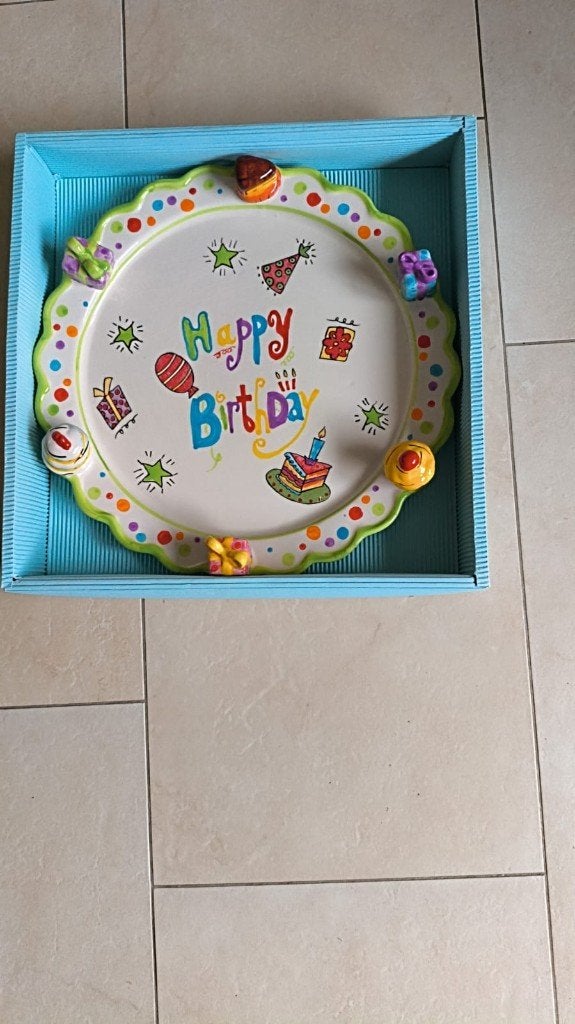 Gebaksschaal Happy Birthday (NIEUW), Overige merken, Nieuw, Ophalen of Verzenden, Schaal of Schalen