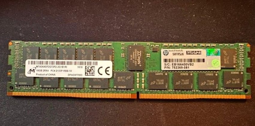 HPE SmartMemory - 16 GB DDR4 - 2133 MHz - HP P/N: 752369-081, Computers en Software, Gebruikt, Server, DDR4, Ophalen of Verzenden