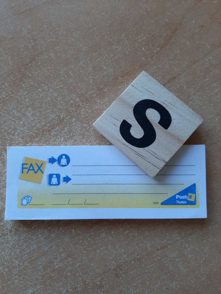 Zelfklevende Post-it Notes met FAX-opdruk, Telecommunicatie, Verzenden, Zo goed als nieuw, Fax-Telefoon combi
