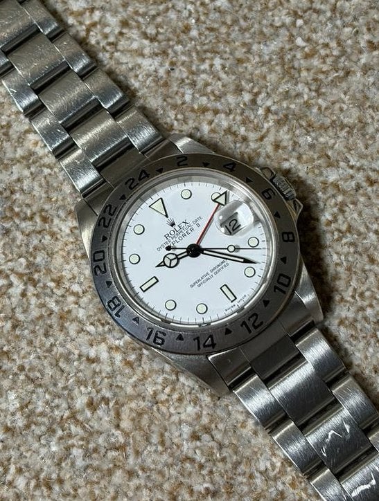 Rolex Explorer II 16570 Polar, Staal, Gebruikt, Polshorloge, Ophalen of Verzenden