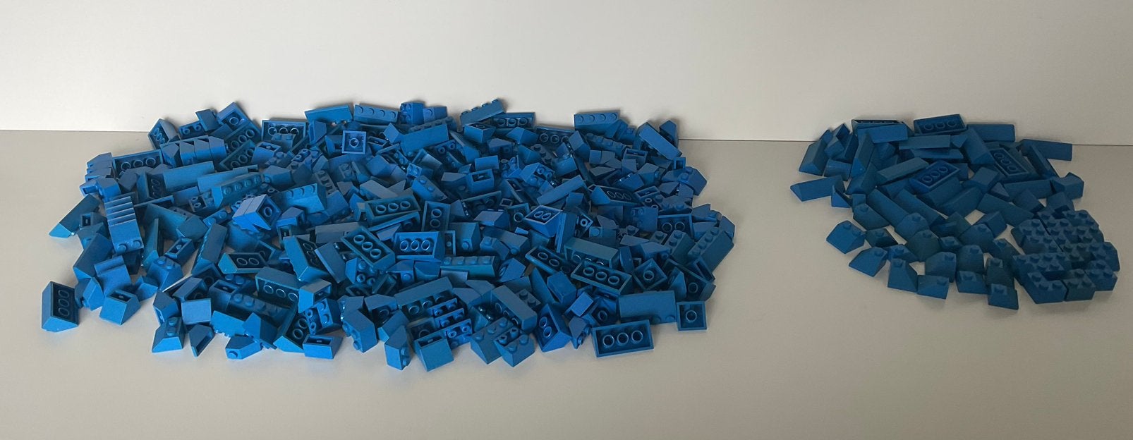 Lego pat pend dakpannen blauw zie omschrijving, Ophalen of Verzenden, Gebruikt, Losse stenen, Lego