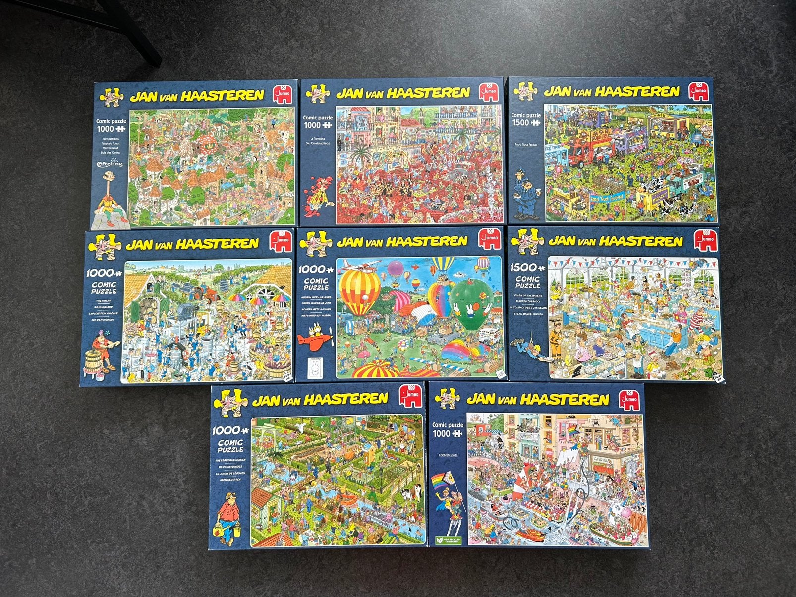 Diverse Jan van Haasteren puzzels, Hobby en Vrije tijd, Denksport en Puzzels, Ophalen, 500 t/m 1500 stukjes, Zo goed als nieuw