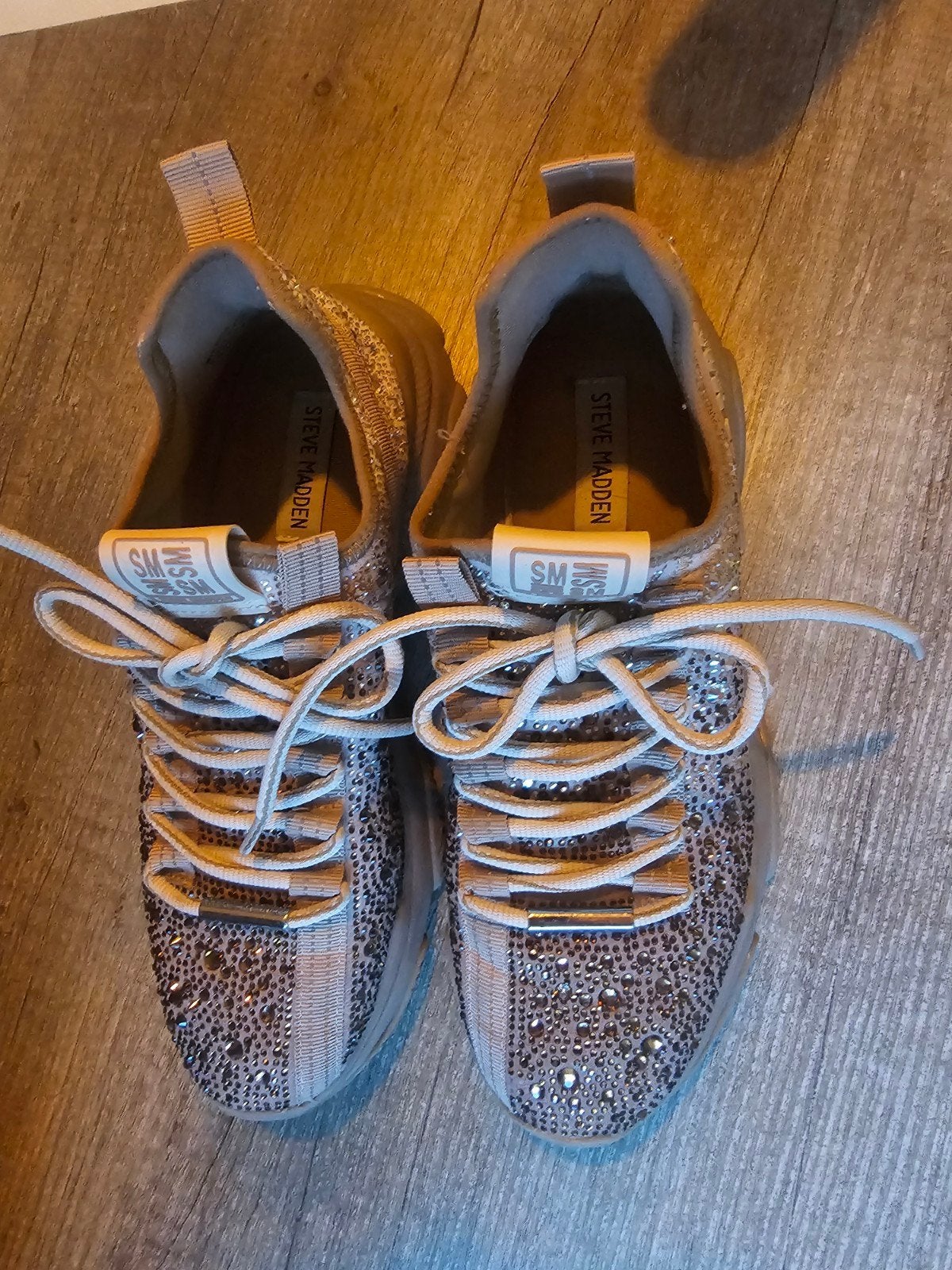 Steve Madden ZGAN sneakers met steentjes maat 39, Beige, Steve Madden, Ophalen of Verzenden, Sneakers of Gympen