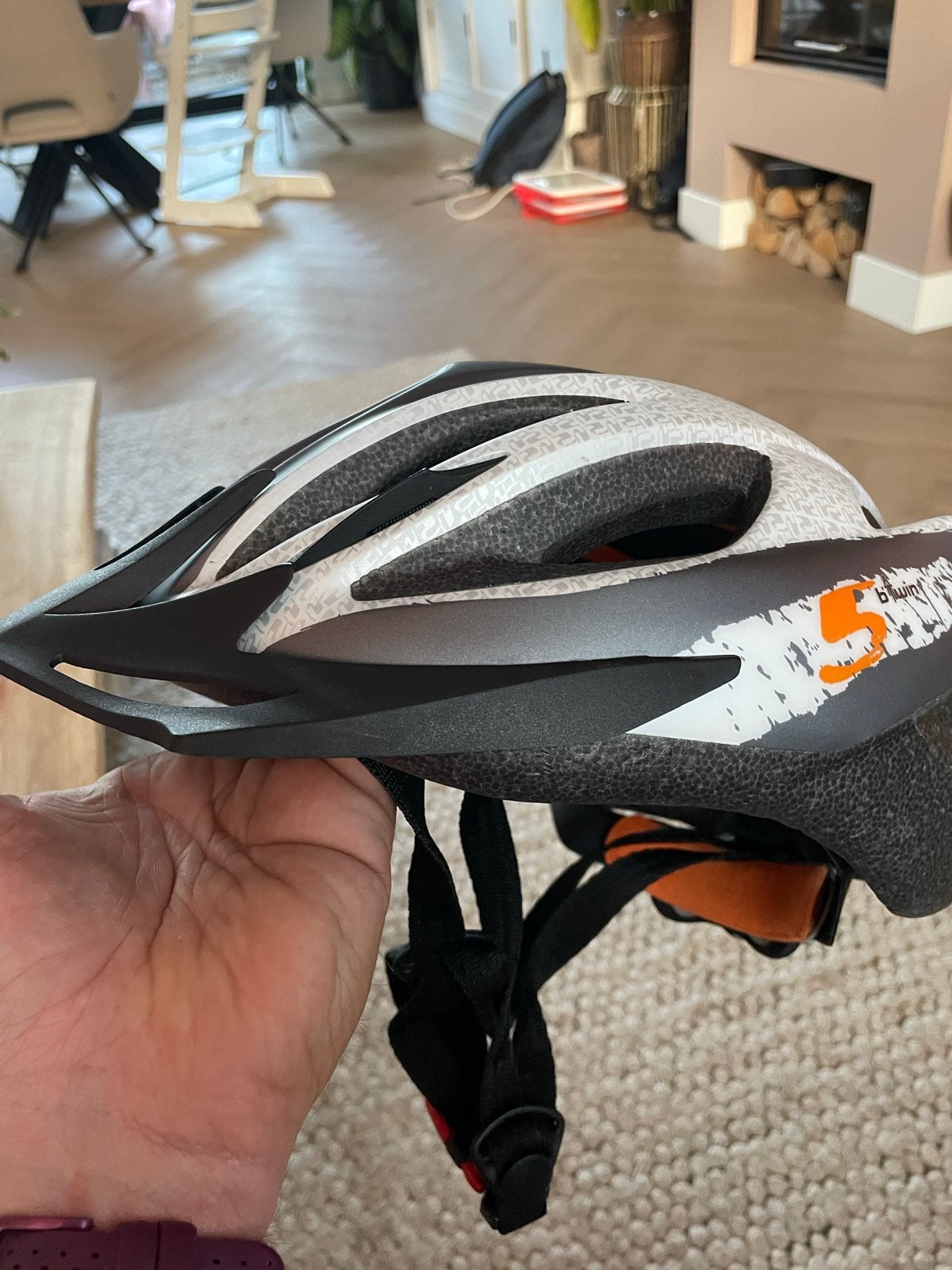 B'Twin Rockrider 5 Fietshelm - Maat 55-61cm, Ophalen, Gebruikt, Overige maten, Heer of Dame