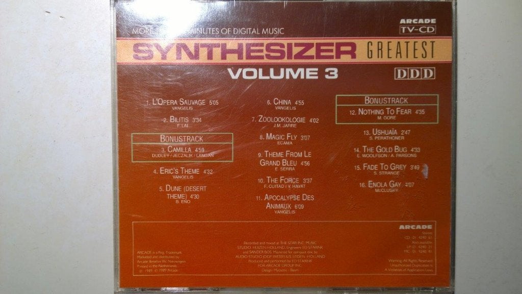 Synthesizer Greatest Volume 3, Cd's en Dvd's, Ophalen of Verzenden, Zo goed als nieuw, Album