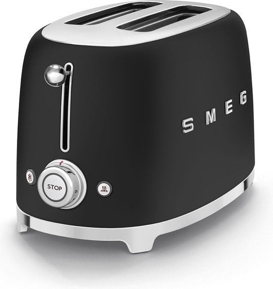SMEG TSF01 broodrooster mat zwart - Missende verpakking, Info@mystore.nl, Nieuw, Uitneembare kruimellade, Bruggestraat 18