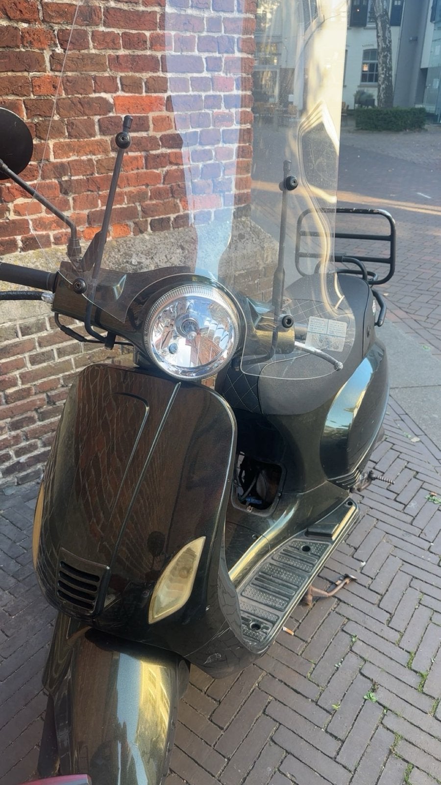 Iva lux  Scooter - Donkergroen met Windscherm, Fietsen en Brommers, Ophalen, Gebruikt, Maximaal 45 km/u, Benzine