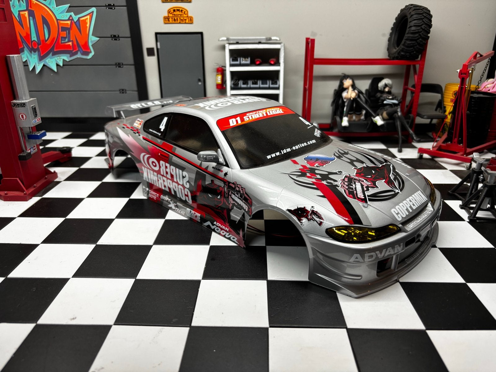 Tamiya Nissan Silvia Coppermix RC Body - Nieuw met verlichti, Ophalen of Verzenden, Nieuw, Schaal 1:10, Onderdeel