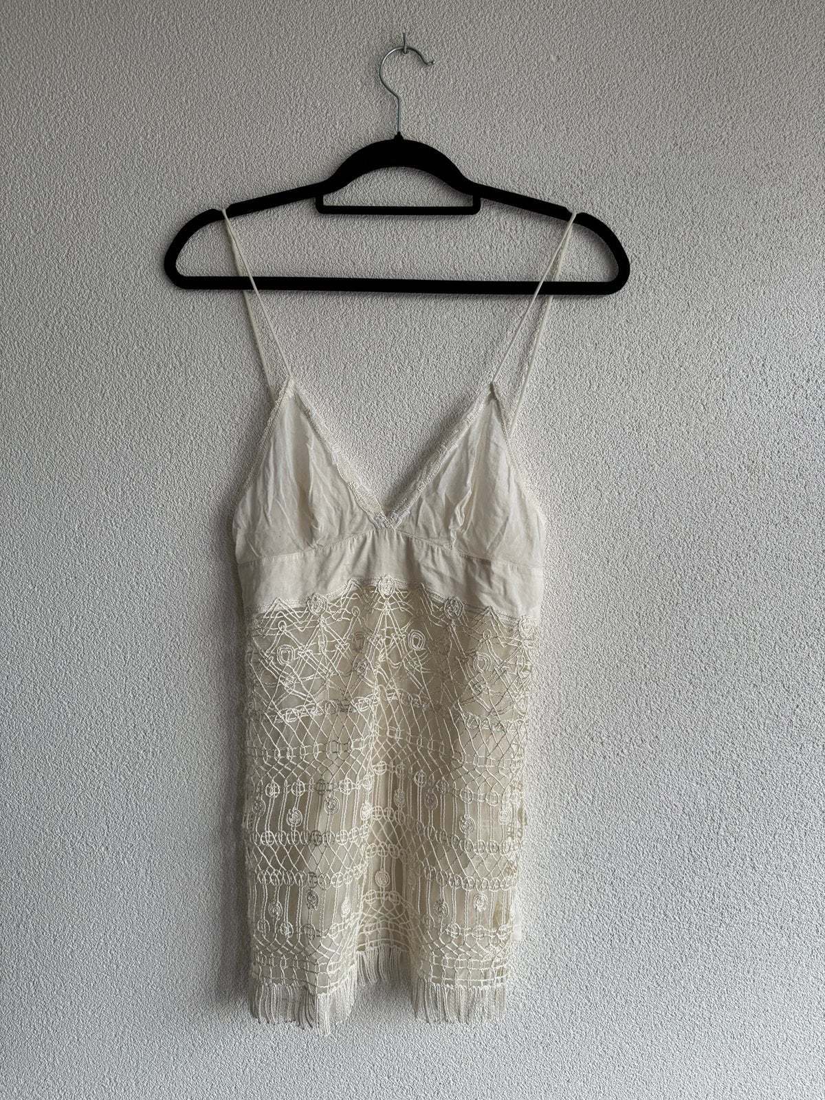 La Perla Y2K crochet mini slip dress, Kleding | Dames, Maat 38/40 (M), Beige, La Perla, La Perla