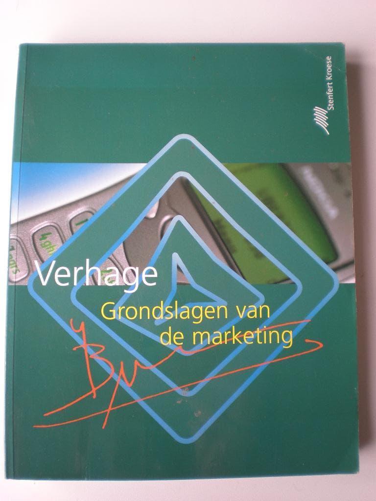 Grondslagen van de marketing, Boeken, Ophalen of Verzenden, Zo goed als nieuw, Economie en Marketing, Prof.dr. Bronis Verhage