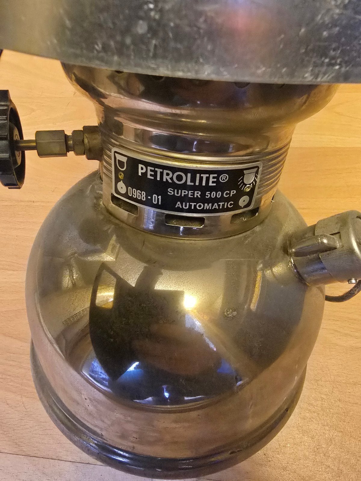 Vintage Petrolite Super 500 CP Automatische Petroleumlamp, Ophalen