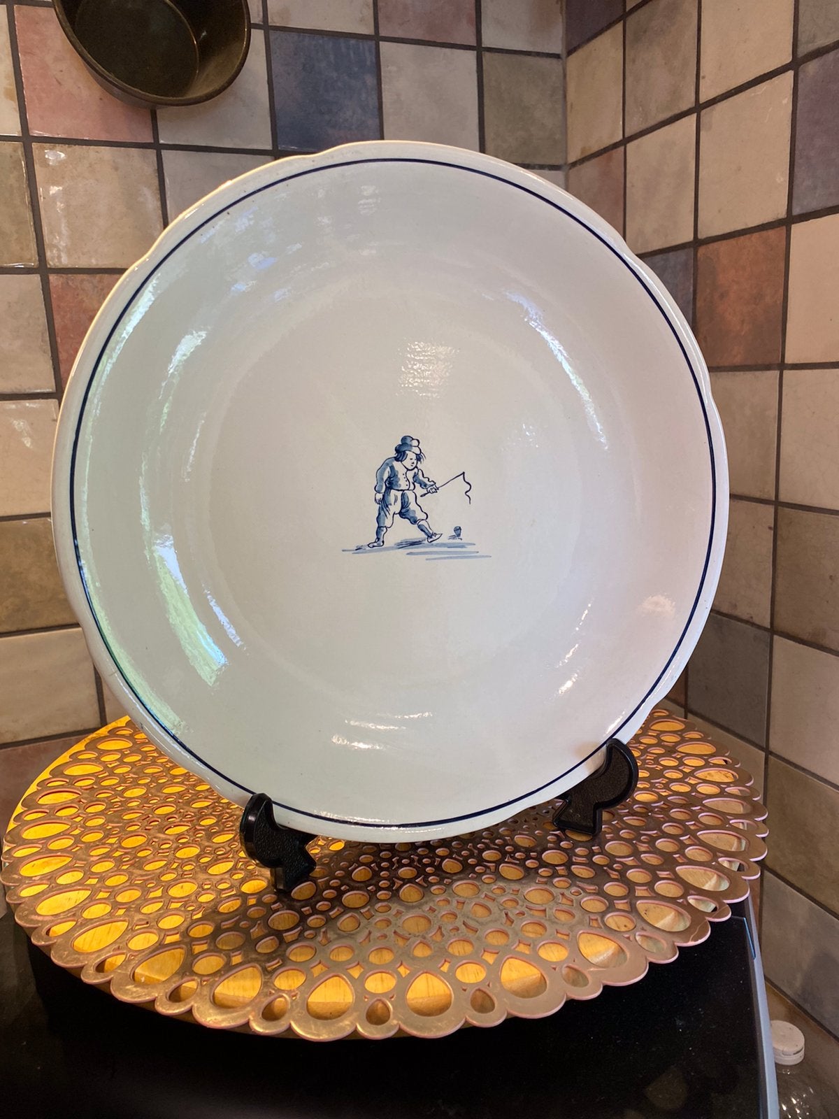 Royal Goedewagen,delfts sierbord,doorsnee 30.5 cm, Antiek en Kunst, Ophalen of Verzenden