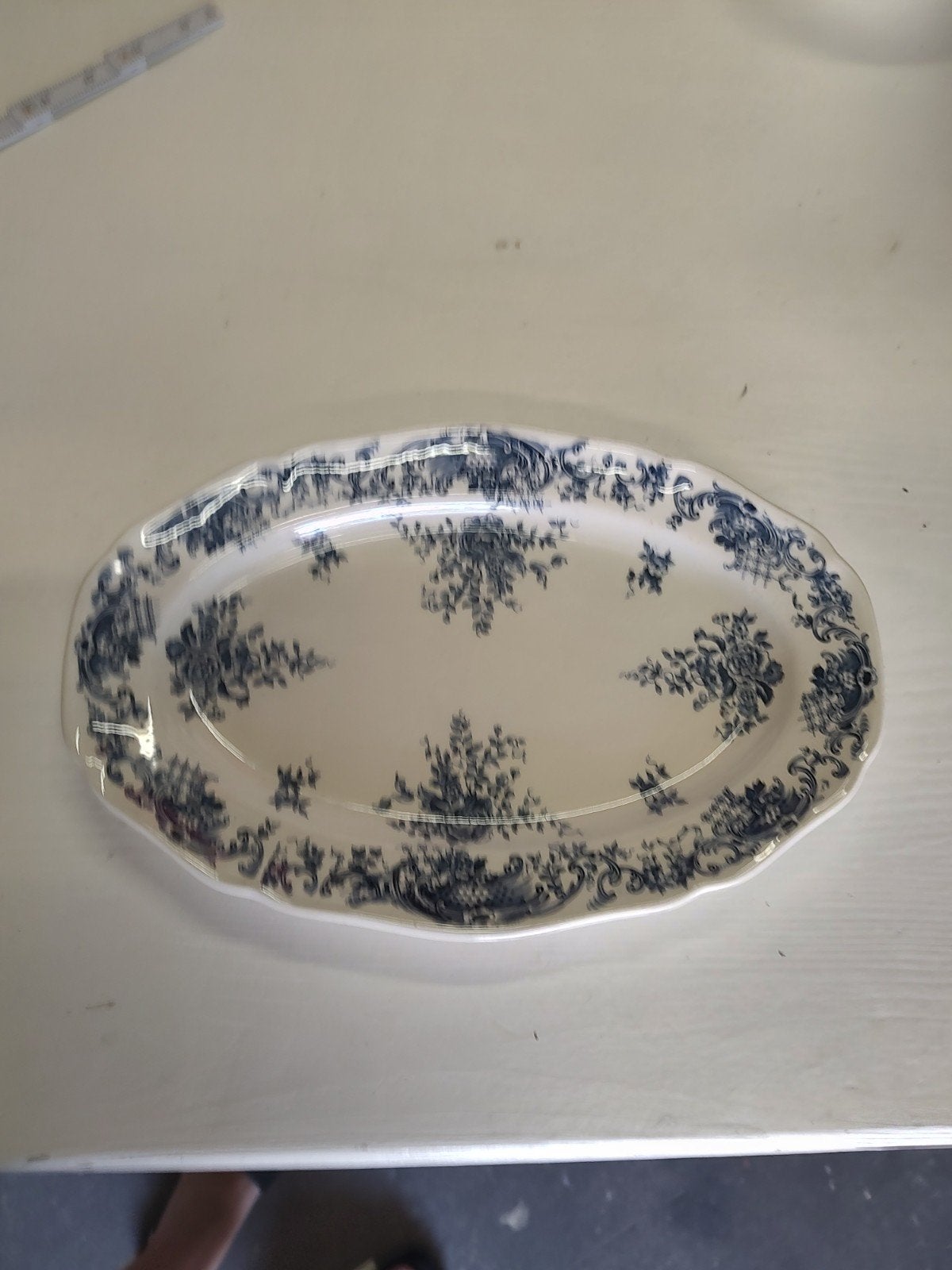 Villeroy & Boch Valeria Serveerschaal - Blauw/Wit, Ophalen of Verzenden