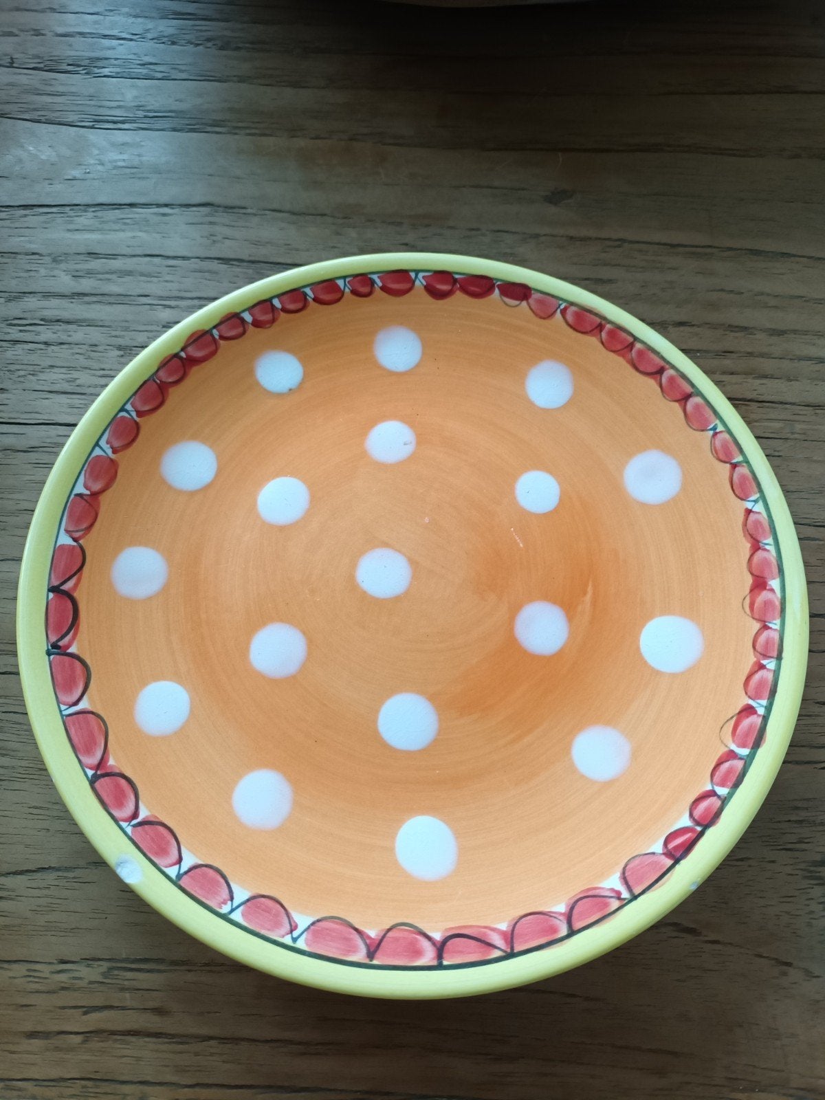 Blond Amsterdam bord met stippen, Keramiek, Ophalen of Verzenden, Zo goed als nieuw, Bord(en)