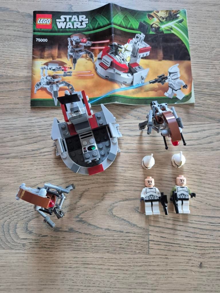 Lego Star Wars 75000 clone troopers vs droidekas, Ophalen of Verzenden, Zo goed als nieuw, Complete set, Lego