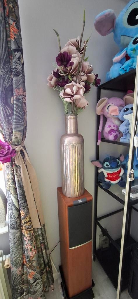 Vazen, Overige kleuren, Ophalen of Verzenden, Minder dan 50 cm, Glas