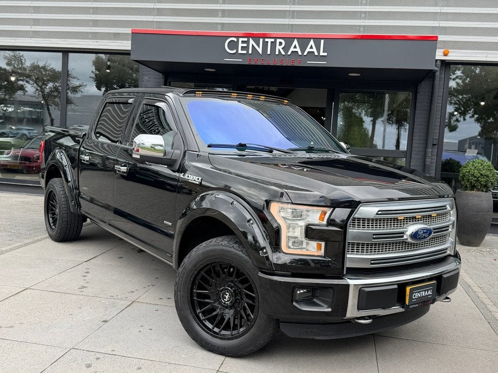 Ford USA F150 3.5 V6 SuperCrew Platinum Pano|Keyless|365PK|P, 450 kg, Gebruikt, F-150, Zwart
