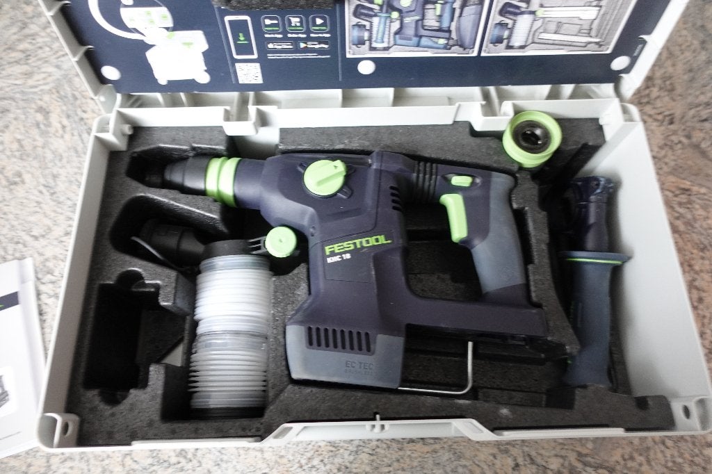 Festool KHC 18 boor/breekhamer, Ophalen, Boor- en/of Breekhamer, 400 tot 600 watt, Klopboormechanisme